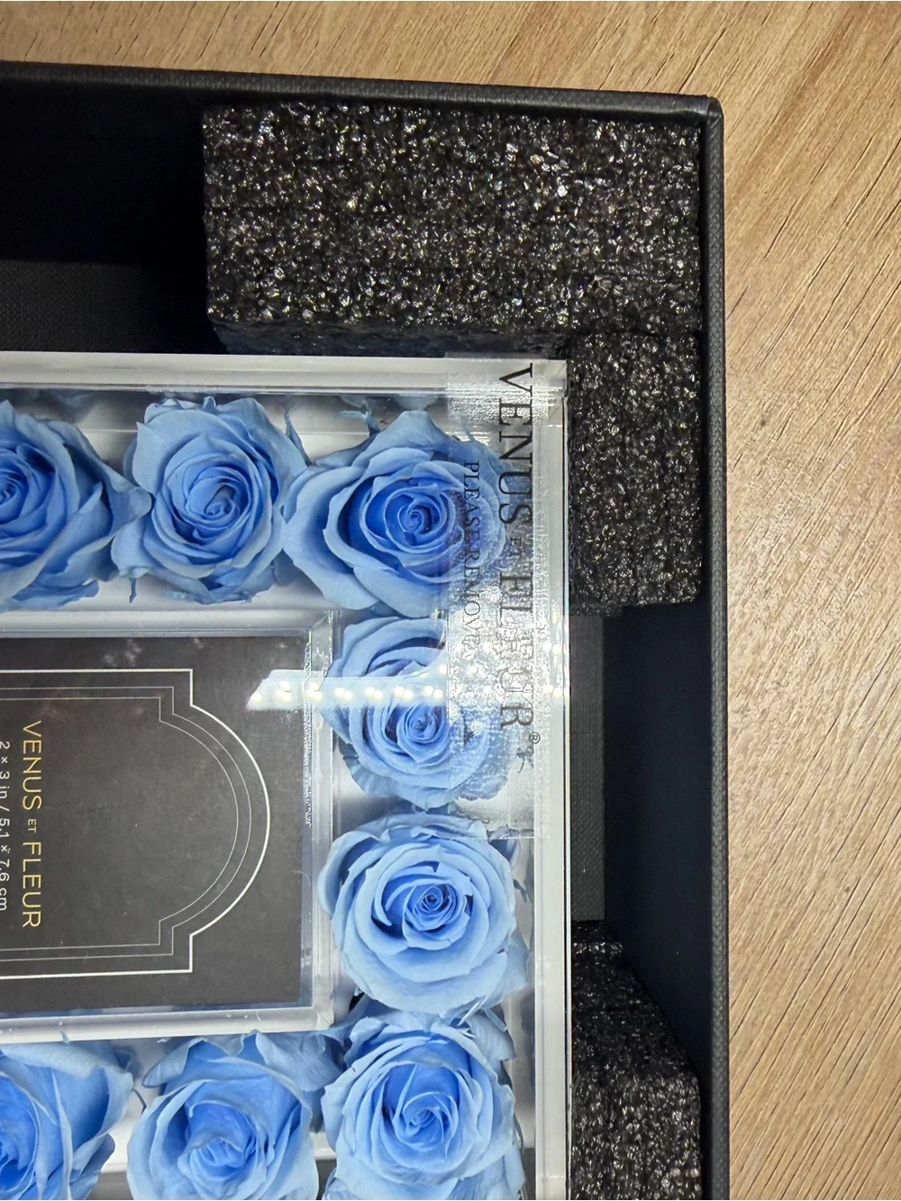 Venus ET Fleur The Fleur Frame Baby Blue Eternity Roses Acrylic Photo